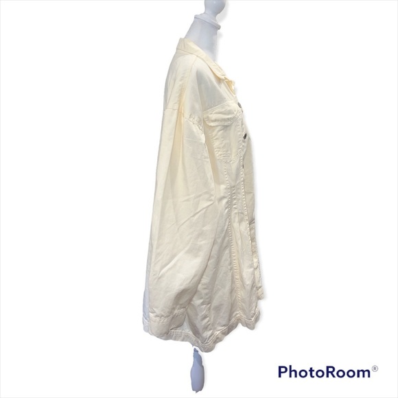 Pretty Little Thing Oversized Button Down Shirt Dress Size 2X CREAM color - Picture 3 of 6